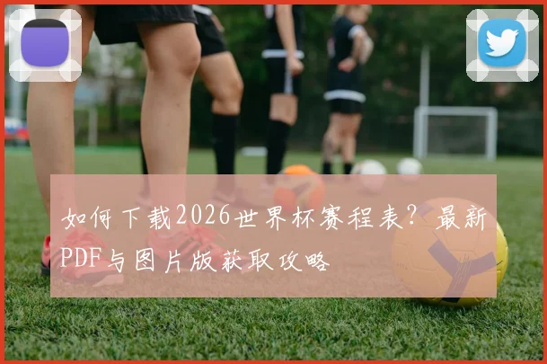 如何下载2026世界杯赛程表？最新PDF与图片版获取攻略